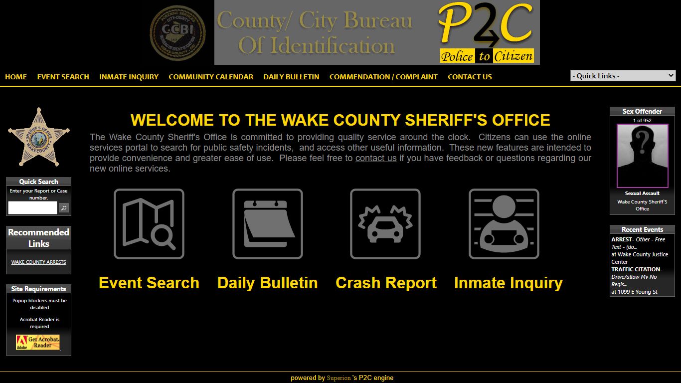 Wake County Sheriff's Office P2C